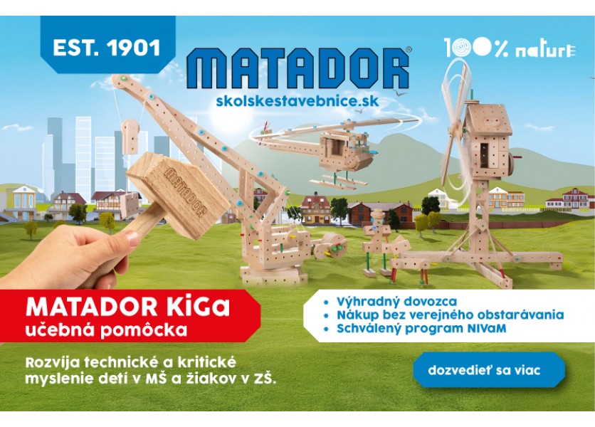MATADOR KiGa: overená klasika, ktorá rozvíja technické a kritické myslenie detí predškolského a mladšieho školského veku MATADOR KiGa: overená klasika, ktorá rozvíja technické a kritické myslenie detí predškolského a mladšieho školského veku