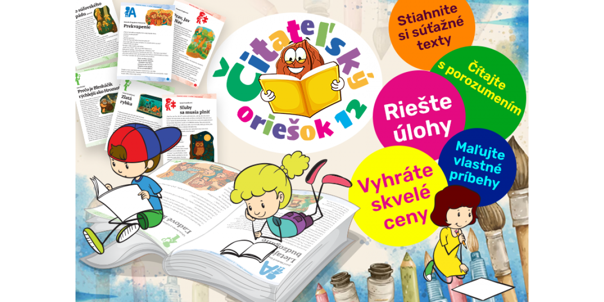Zapojili ste sa do súťaže ČITATEĽSKÝ ORIEŠOK 12? Stiahnite si texty!