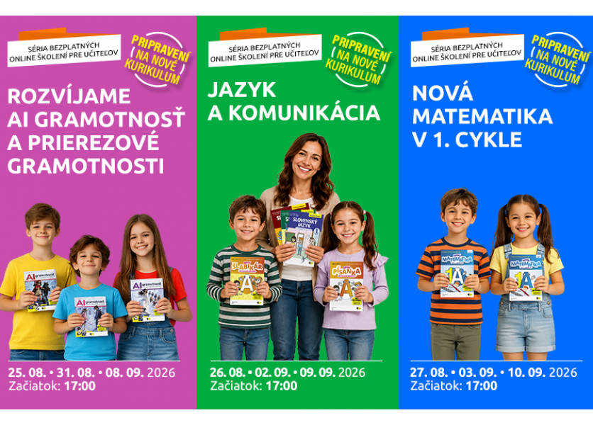 Pripravení na nové kurikulum: Bezplatná séria online školení vám uľahčí prechod na nový ŠVP Pripravení na nové kurikulum: Bezplatná séria online školení vám uľahčí prechod na nový ŠVP
