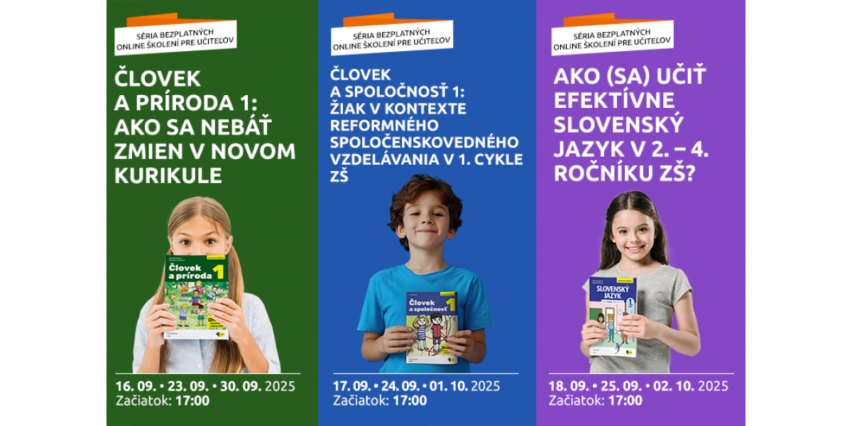 Septembrové online školenia pre učiteľov s novým kurikulom Septembrové online školenia pre učiteľov s novým kurikulom