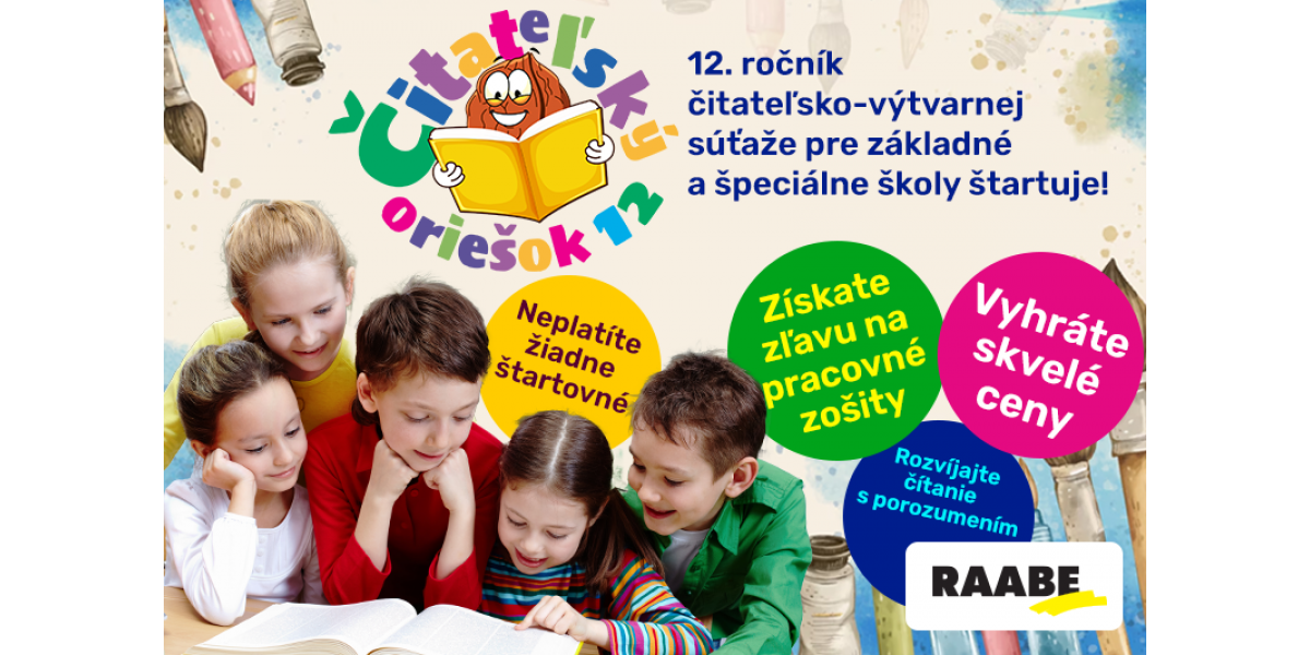 Dvanásty ročník súťaže pre školy Čitateľský oriešok je odštartovaný