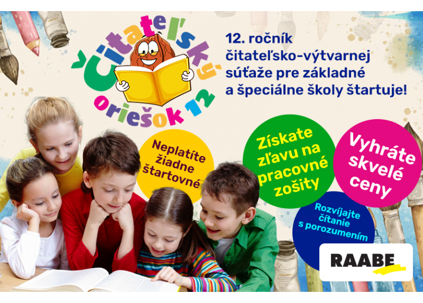 Dvanásty ročník súťaže pre školy Čitateľský oriešok je odštartovaný