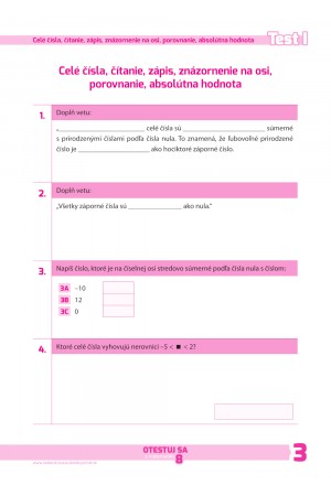 8. ročník | Celé čísla, čítanie, zápis, znázornenie na osi