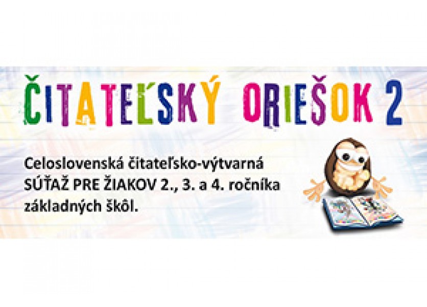 Blíži sa uzávierka prihlášok do druhého ročníka celoslovenskej súťaže Čitateľský oriešok