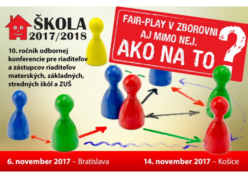 Konferencia ŠKOLA 2017/2018 bude o fair-play v zborovni aj mimo nej