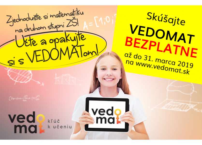 Skúšajte VEDOMAT ZADARMO!