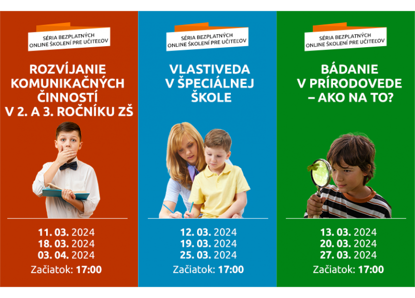 Prihláste sa už v marci na nové série online školení