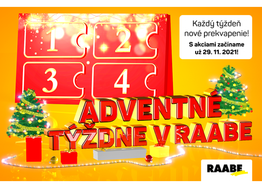 Tieto Vianoce budú v RAABE plné zliav!