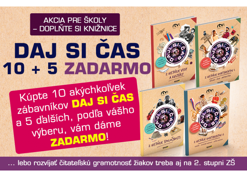 Akcia pre školské knižnice: 10 + 5 ZADARMO! A nielen pre ne