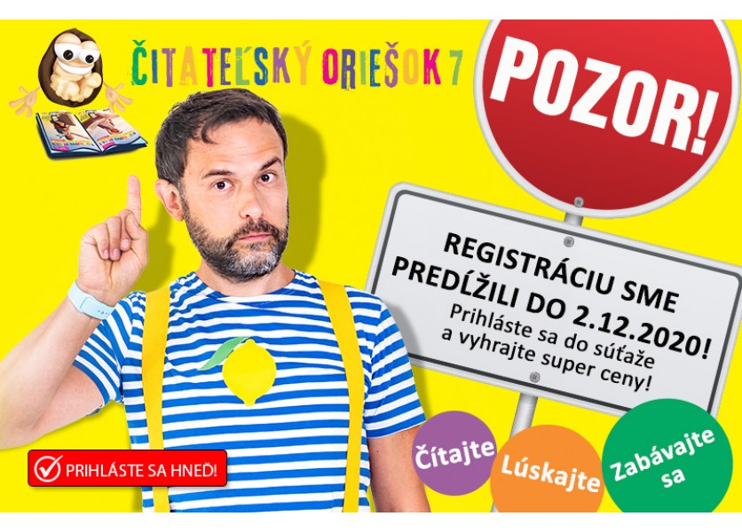 Do súťaže Čitateľský oriešok 7 sa prihlásilo vyše 25 000 žiakov z 587 škôl!