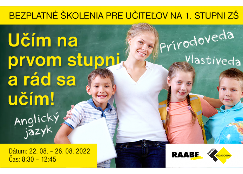 Učíte na prvom stupni? Poďte na bezplatné školenia!