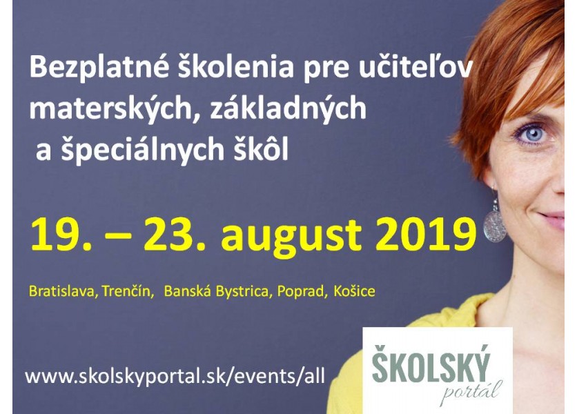 Bezplatné školenia pre učiteľov už v auguste! Prihláste sa!