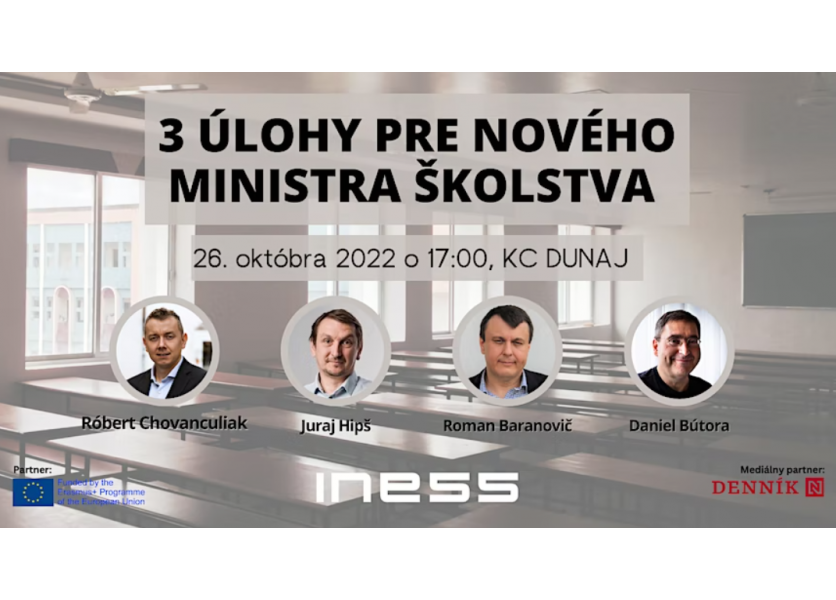 Konferencia Tri úlohy pre nového ministra školstva Konferencia Tri úlohy pre nového ministra školstva